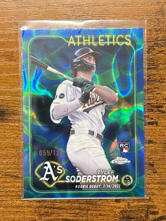 2024 Topps Chrome Update Tyler Soderstrom Blue/Green Lava Lamp Refractor /125 RC