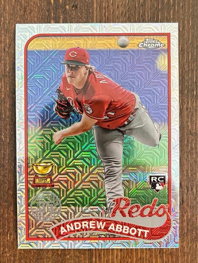 2024 Topps Series 1 Andrew Abbott 1989 TOPPS BASEBALL CHROME CARDS MOJO #T89C-8