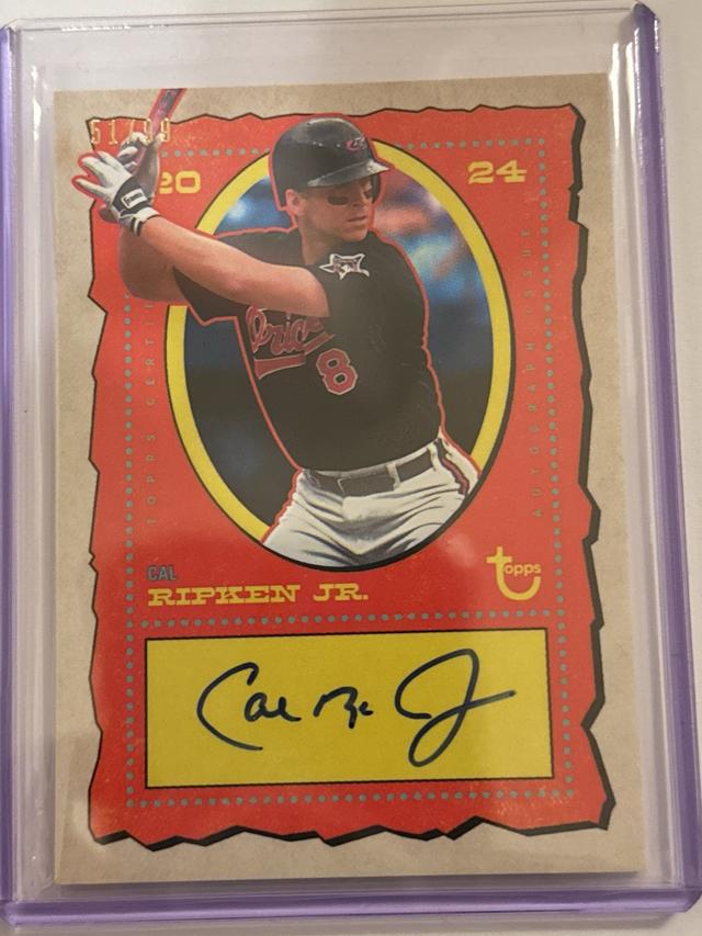 2024 Topps Brooklyn Collection Cal Ripken Jr. On Card Auto /99 Orioles #AC-CR