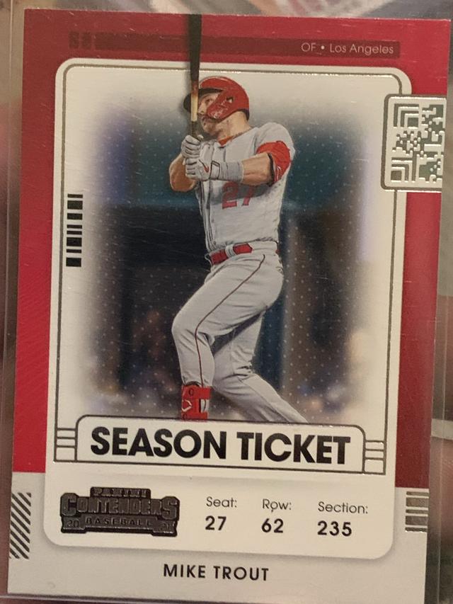 2021 Panini Contenders Mike Trout Base Season Ticket Set #56