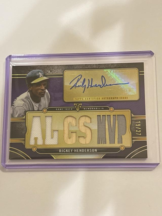 2024 Topps Triple Threads Rickey Henderson Autograph Relic /27  #TTAR-RICK1