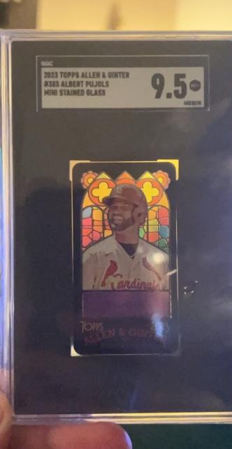 2023 Topps Allen and Ginter Albert Pujols Stained Glass #385