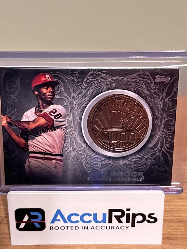 2016 Topps Update Lou Brock 3,000 Hits Club Medallions Bronze Set #3000M-17