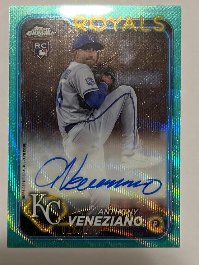 2024 Topps Chrome Anthony Veneziano Aqua Wave Refractors /199 #RA-AV