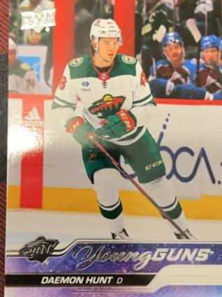 2023-24 Upper Deck Extended Series Hockey Daemon Hunt Acetate Young Guns  #494