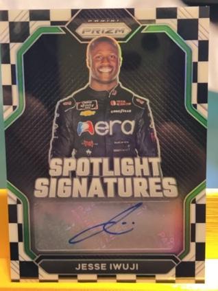 2023 Panini Prizm Nascar Jesse Iwuji Spotlight Signatures Prizms #SS-JIW