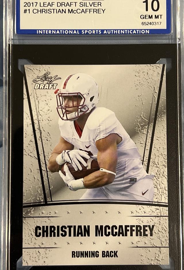 2017 Leaf Draft Football Christian McCaffrey PSA 7.0 Silver #01