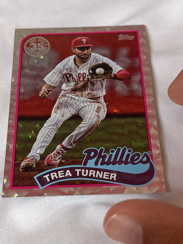 2024 Topps Series 1 Trea Turner 1989 TOPPS BASEBALL FOIL MEGA BOX CARDS #89B-56