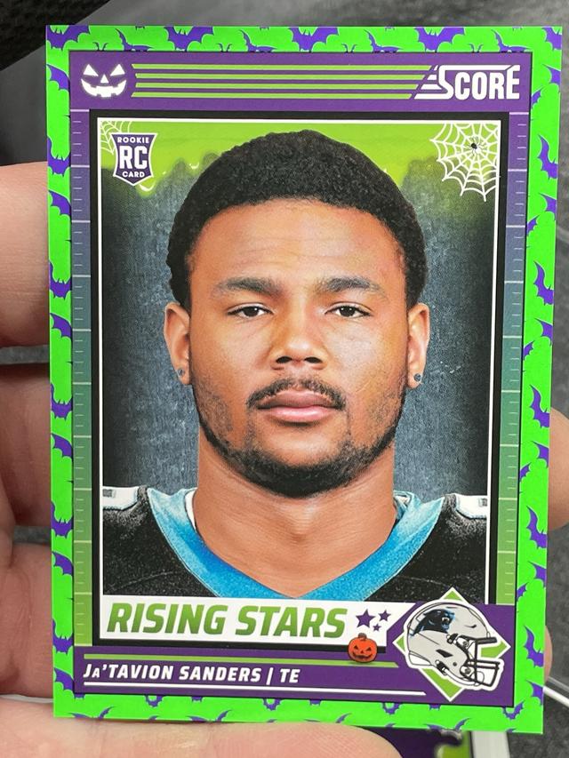 2024 Panini Score A Treat Ja'Tavion Sanders Rising Stars Green Bats #24