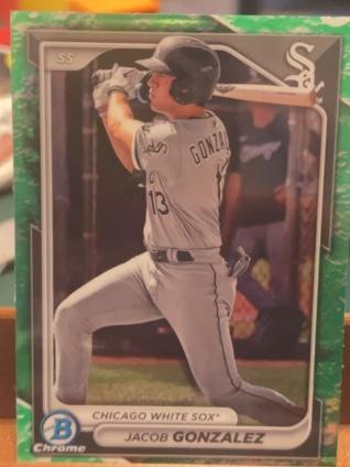 2024 Bowman Jacob Gonzalez CHROME PROSPECTS II Lunar Glow Refractors #BCP-41