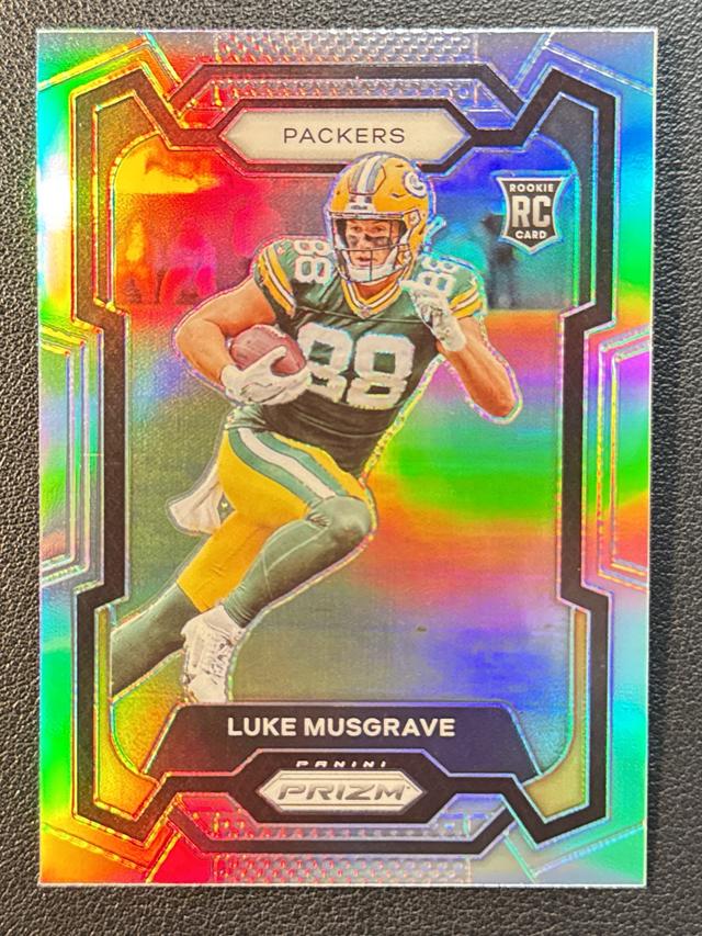 2023 Panini Prizm Football Luke Musgrave Base Rookies Set Silver Prizms