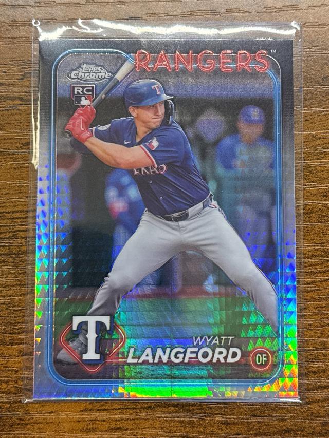 2024 Topps Chrome Update Wyatt Langford ﻿Base Set Prism Refractors #USC35