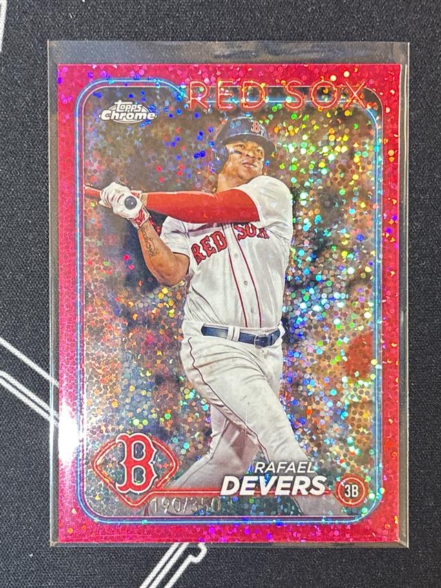 2024 Topps Chrome Rafael Devers Magenta Speckle Refractor /350 #93 Red Sox