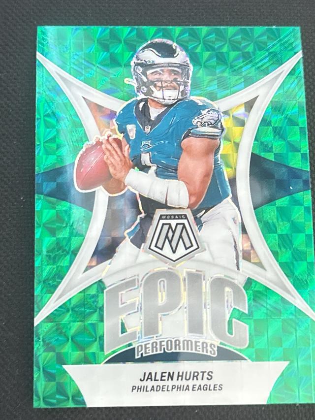 2024 Panini Mosaic Football Jalen Hurts ﻿Epic Performers Green #EP-JH