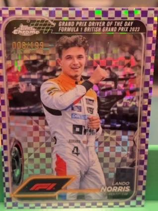 2024 Topps Chrome Formula 1 Lando Norris Grand Prix Driver of the Day /199 #168