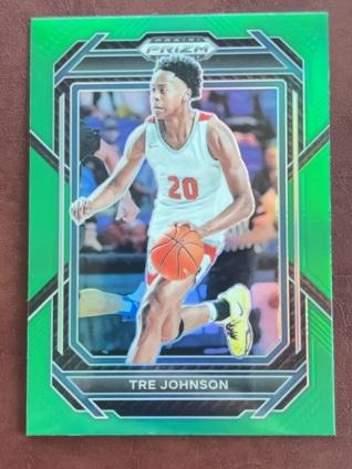 2023-24 Panini Prizm Draft Picks Tre Johnson Base Set Green #86