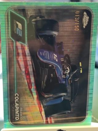 2024 Topps Chrome Formula 1 Franco Colapinto Aqua Sonar Refractor Parallel /150