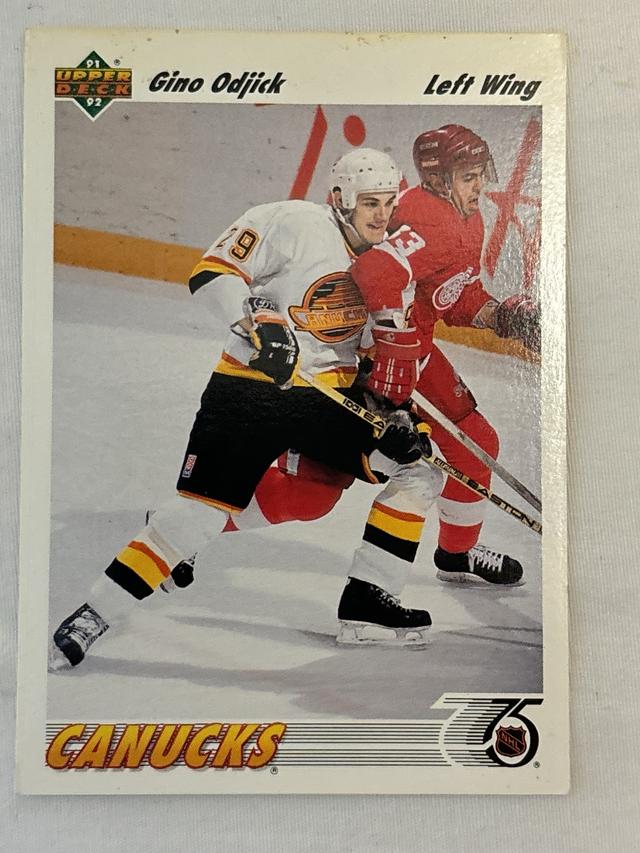 1991-92 Upper Deck Hockey Gino Odjick Base Set #195