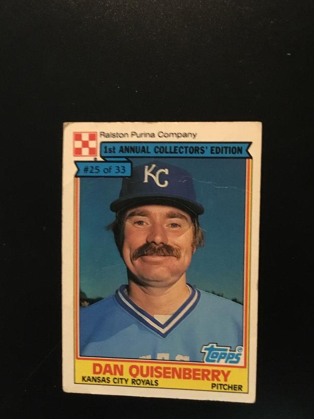 1984 Topps Ralston Purina Dan Quisenberry ﻿Collector's Edition #25