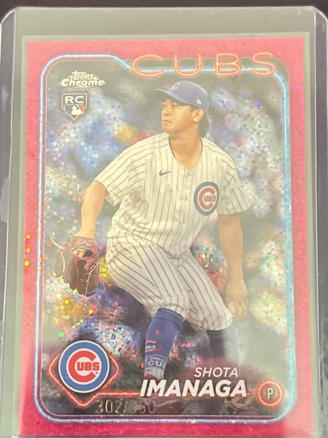 2024 Topps Chrome Shota Imanaga ﻿Base Set Magenta Speckle Refractors /350 #121