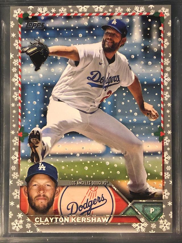 2023 Topps Holiday Clayton Kershaw BASE CARDS Metallic Holiday #H98