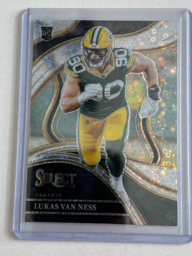 2023 Panini Select Lukas Van Ness Club Level Disco Parallel #239