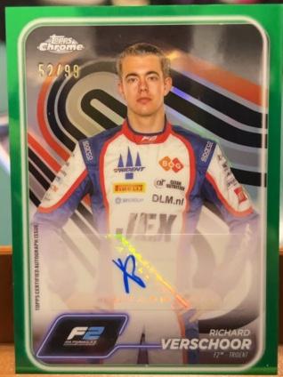 2024 Topps Chrome Formula 1 Richard Verschoor Autographs Green Refractor /99