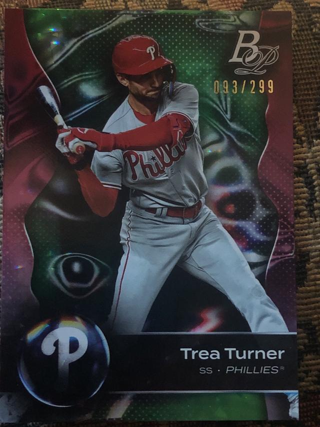 2023 Bowman Platinum Trea Turner BASE CARDS Emerald Ice Foil /299 #61