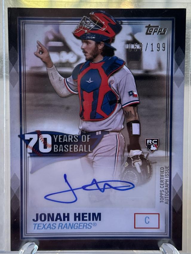 2021 Topps Series 2 Jonah Heim Black /199 #70YA-JH