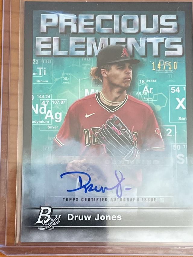 2023 Bowman Platinum Druw Jones /50 Auto /50 #PE-16