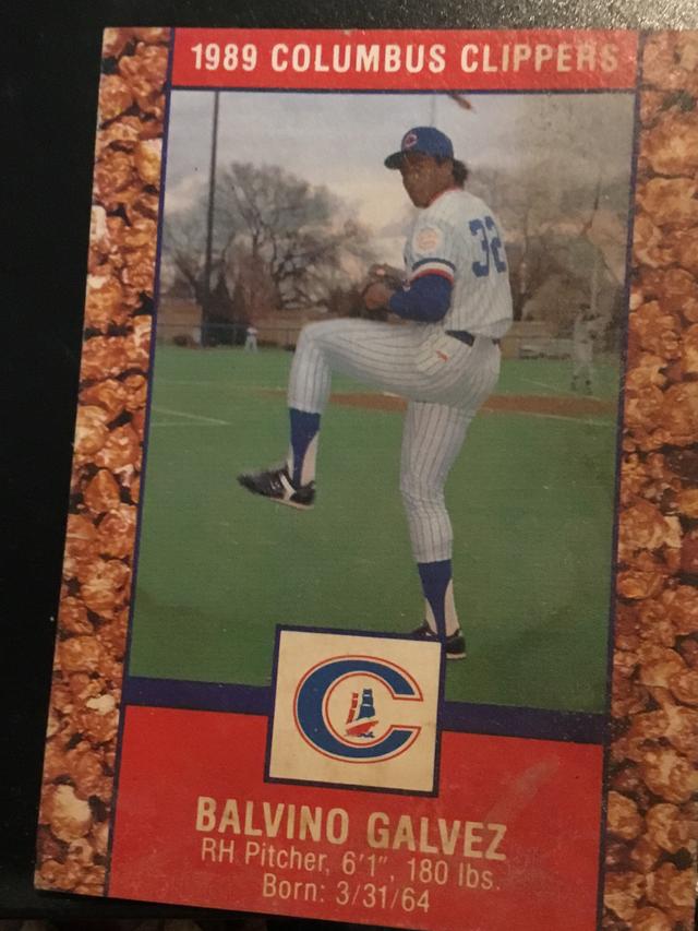 1989 Columbus Clippers Cracker Jack Balvino Galvez ﻿Set #4