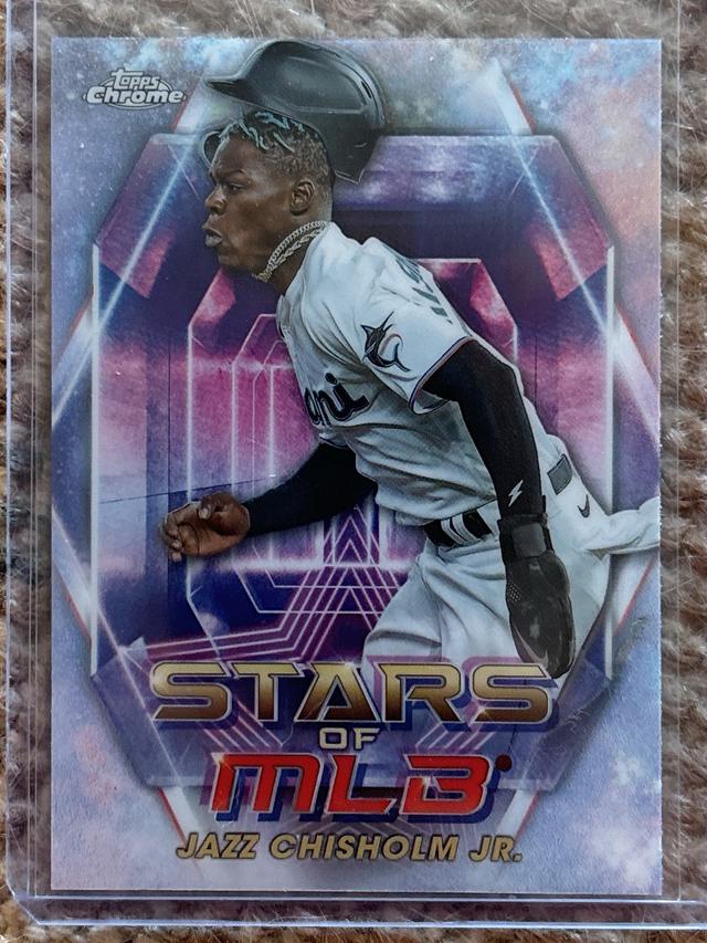 2023 Topps Series 1 Jazz Chisholm Jr. CHROME STARS OF MLB #SMLBC-10