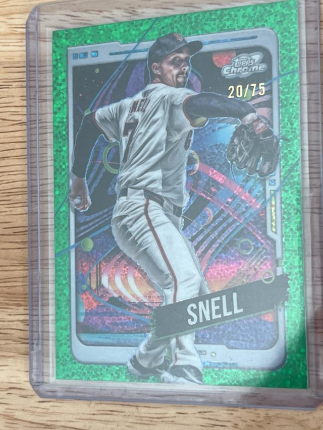 2024 Topps Cosmic Chrome Blake Snell Green Space Dust Refractors /75 #86