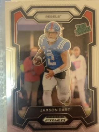 2024 Panini Prizm Draft Picks Football Jaxson Dart ﻿Base Set Silver Prizms