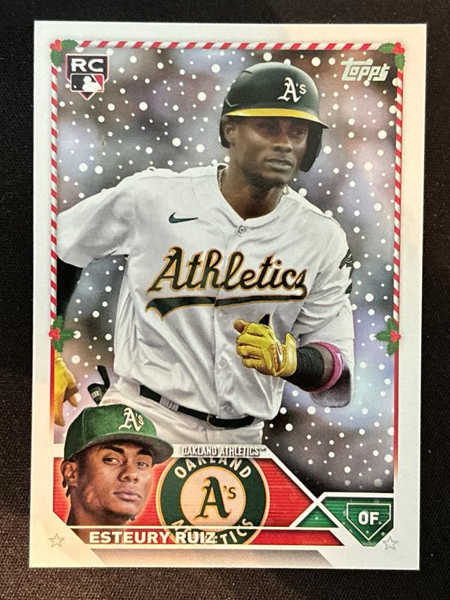 2023 Topps Holiday Esteury Ruiz BASE CARDS #H15