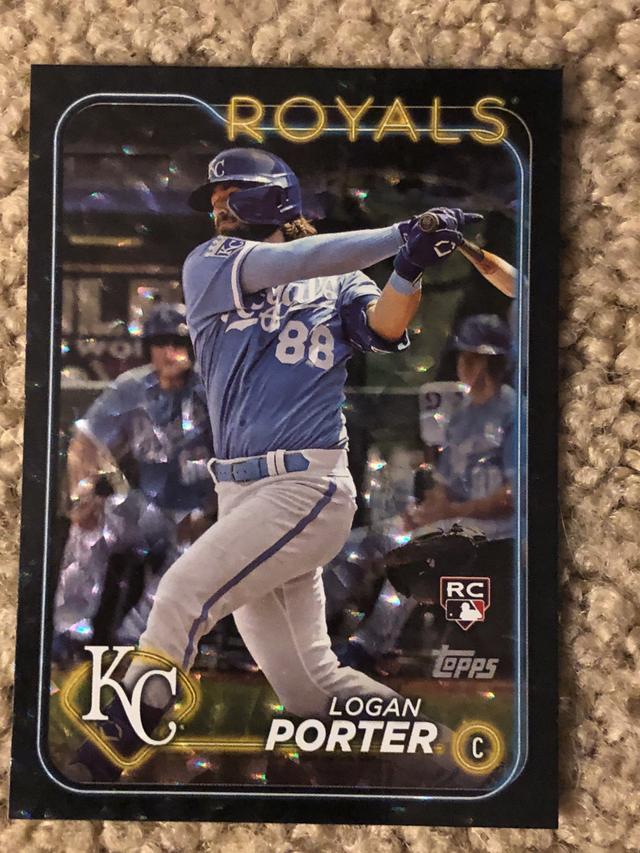 2024 Topps Series 2 Logan Porter BASE SET Black Crackle Foil #666