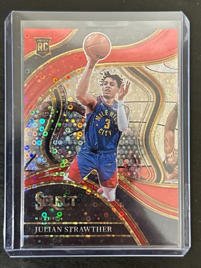 2023-24 Panini Select Basketball Julian Strawther Disco Red Prizms /49 #283