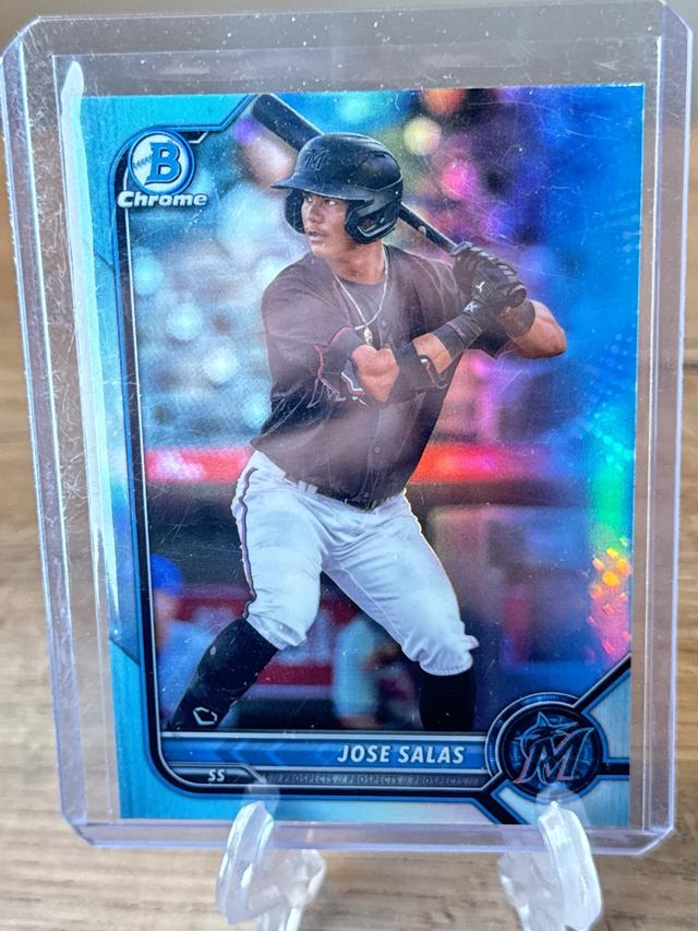 2022 Bowman Draft Jose Salas Bowman Chrome Checklist Sky Blue Refractor #BDC-175