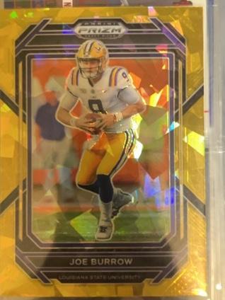 2023 Panini Prizm Draft Picks Football Joe Burrow Base Set Gold Ice Prizms