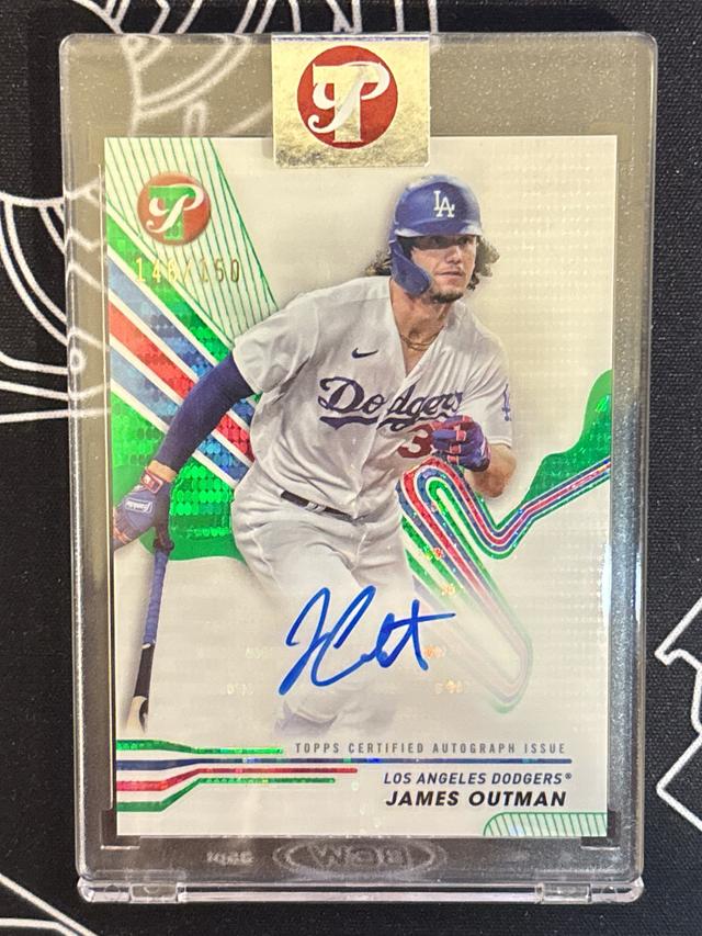 2024 Topps Pristine James Outman Auto Green /150 #PA-JO Dodgers