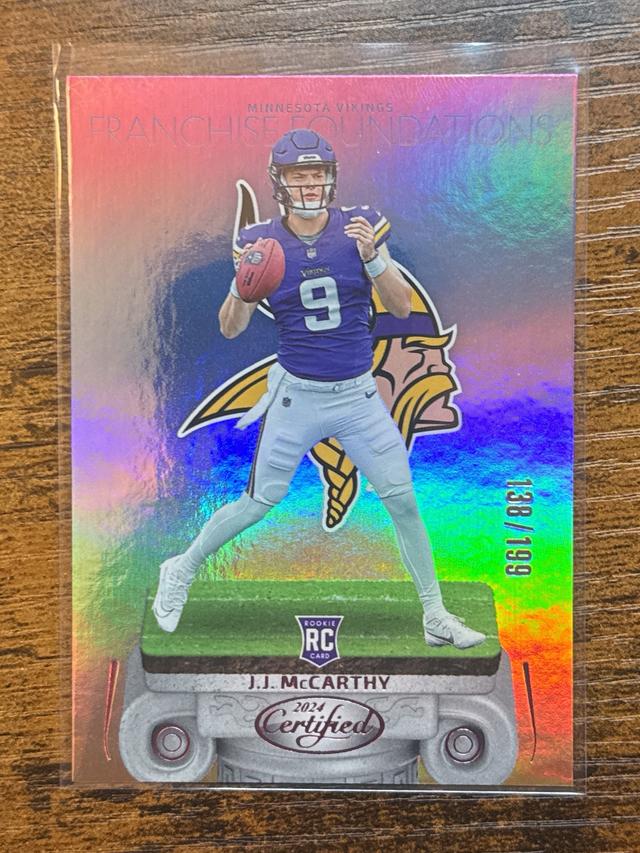 2024 Panini Certified Football J.J. McCarthy Franchise Foundations /199 #2 RC