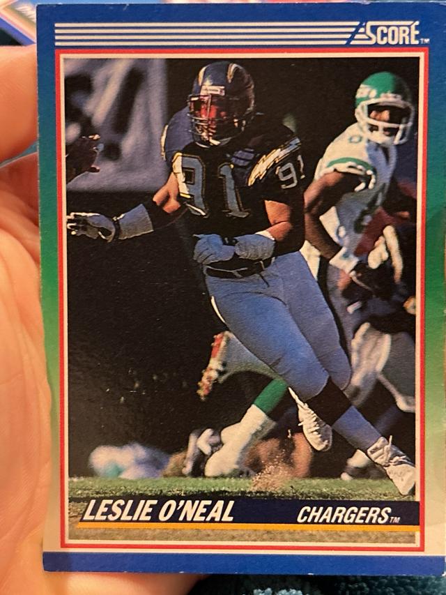 1990 Score Football Leslie O'Neal Base Set #8