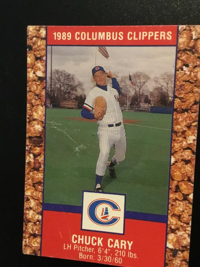 1989 Columbus Clippers Cracker Jack Chuck Cary ﻿Set #1