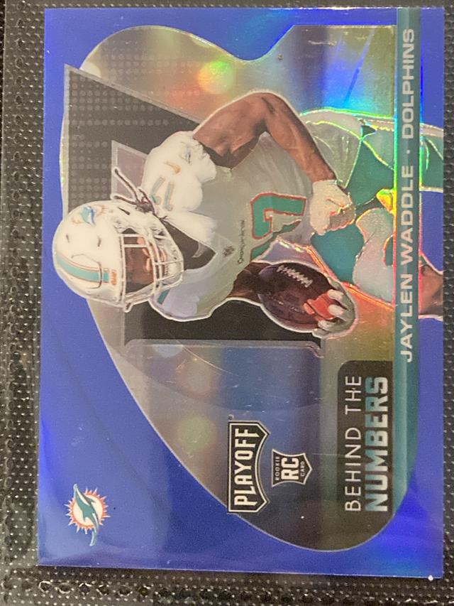 2021 Panini Playoff Jaylen Waddle Behind the Numbers Set Blue #BTN-JWA