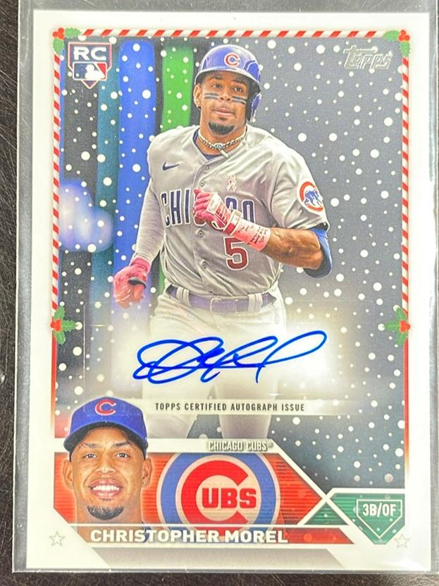 2023 Topps Holiday Christopher Morel AUTOGRAPH CARDS /300 #HAC-CM