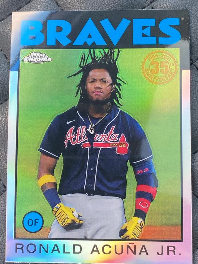 2021 Topps Chrome Ronald Acuña Jr. 1986 TOPPS BASEBALL #86BC-3