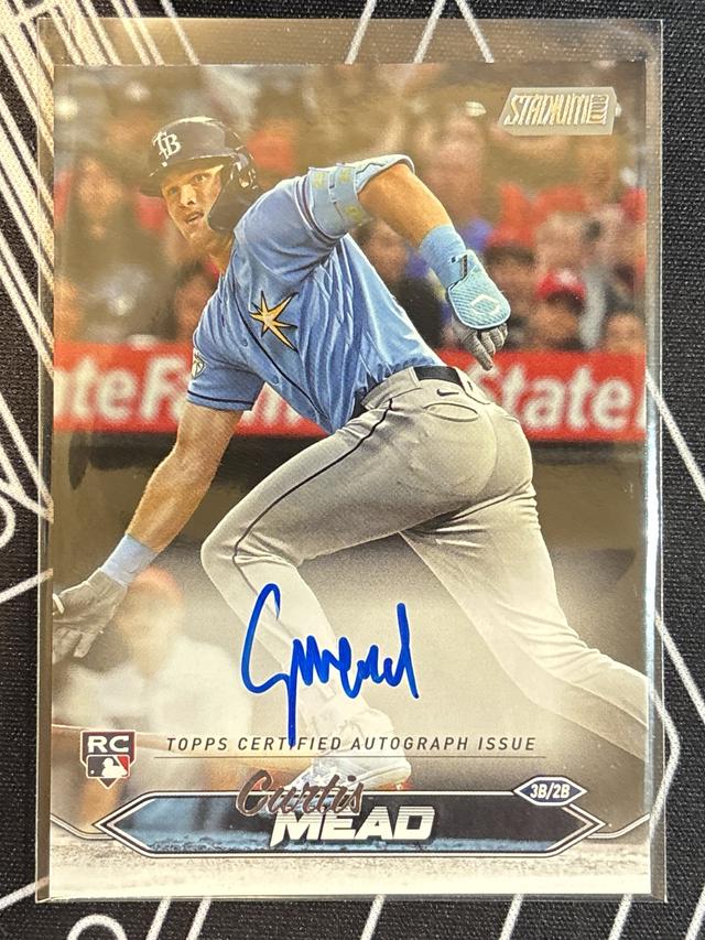 2024 Topps Stadium Club Curtis Mead Auto #SCBA-CM Rays Rookie RC