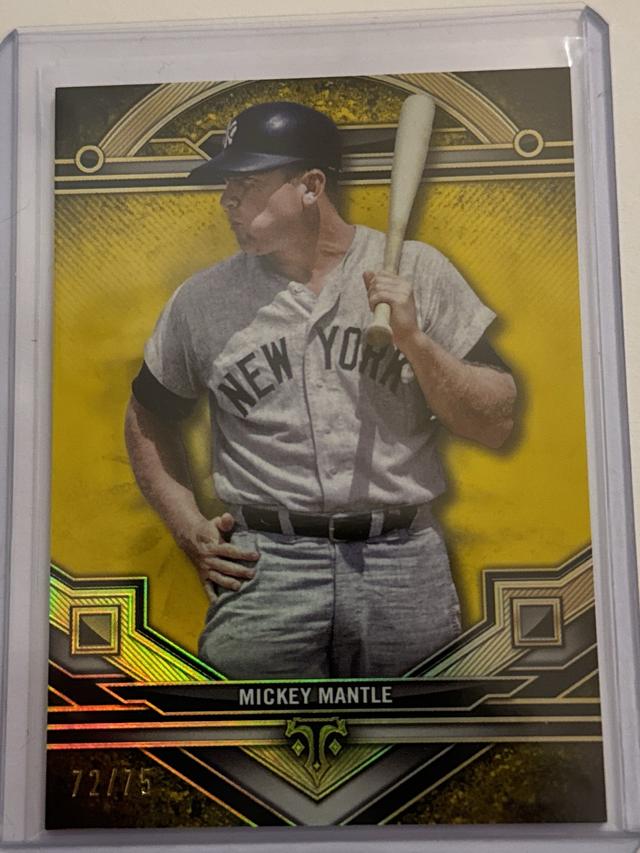 Mickey Mantle 2024 Topps Triple Threads ﻿Citrine /75 #7