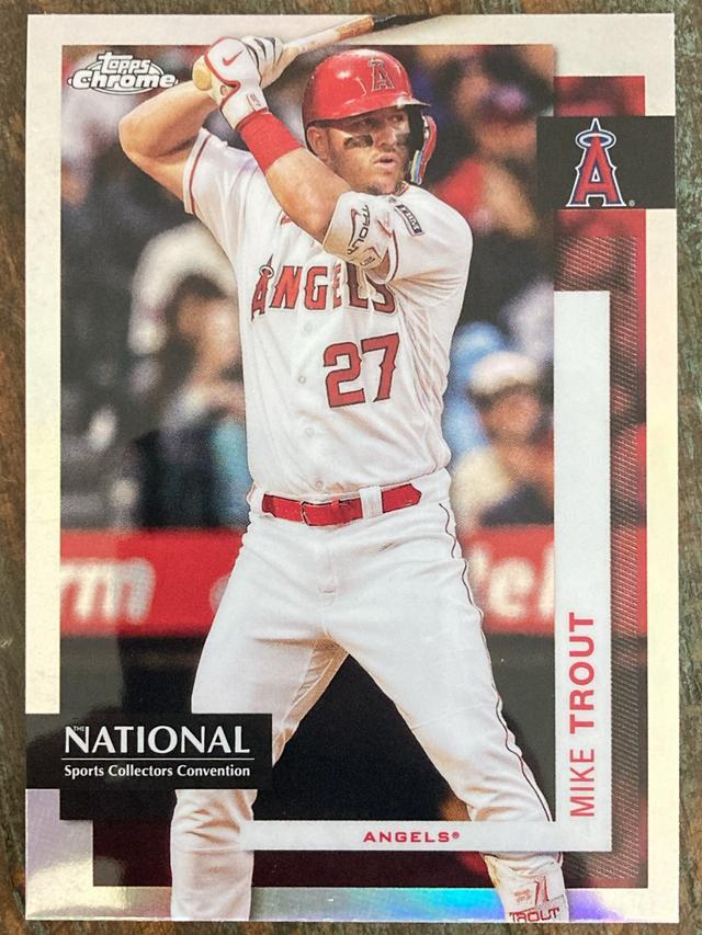 2024 Topps National Mike Trout ﻿Topps Chrome Baseball Base Set #MLB-19