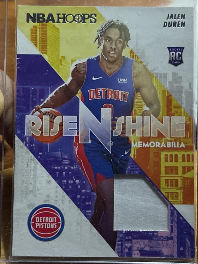 2022-23 Panini Hoops Jalen Duren Rise N Shine Memorabilia Set #RS-JD